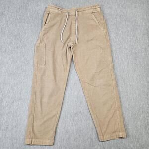 Levi's Premium Pants Mens M (30x28) Beige Corduroy Drawstring Elastic Waist